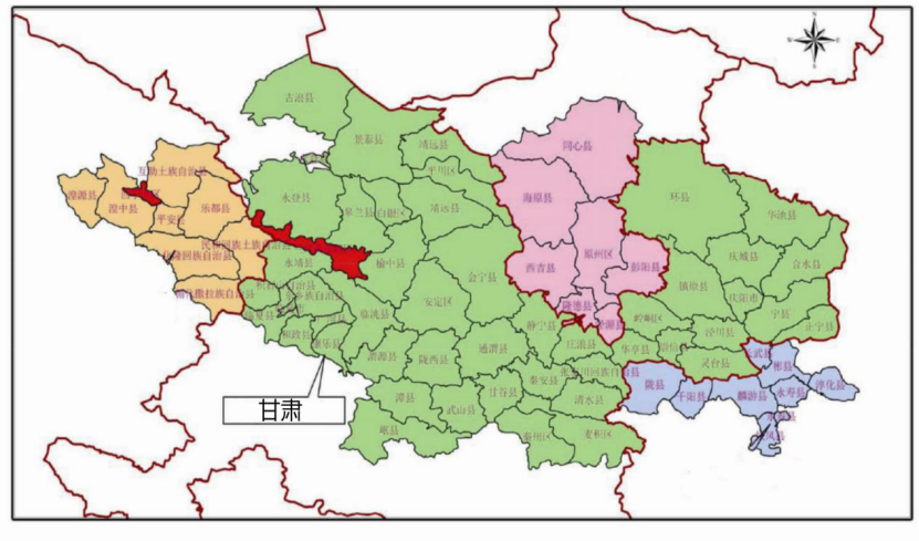 甘肃省六盘山片区行政区划图图片