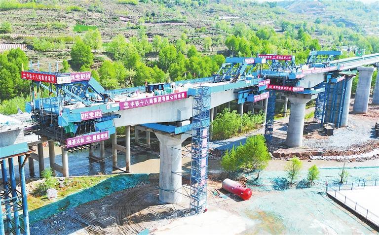 兰合铁路大夏河特大桥项目建设现场